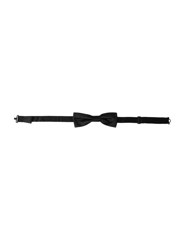 Black Silk Adjustable Neck Men Bow Tie Dolce & Gabbana