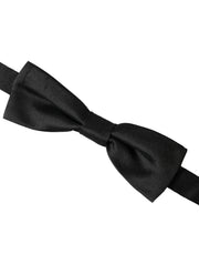 Black Silk Adjustable Neck Men Bow Tie Dolce & Gabbana