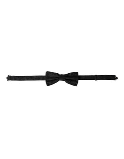 Black Silk Floral Adjustable Neck Men Bow Tie Dolce & Gabbana