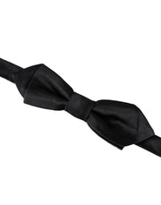 Black Silk Adjustable Neck Men Bow Tie Dolce & Gabbana