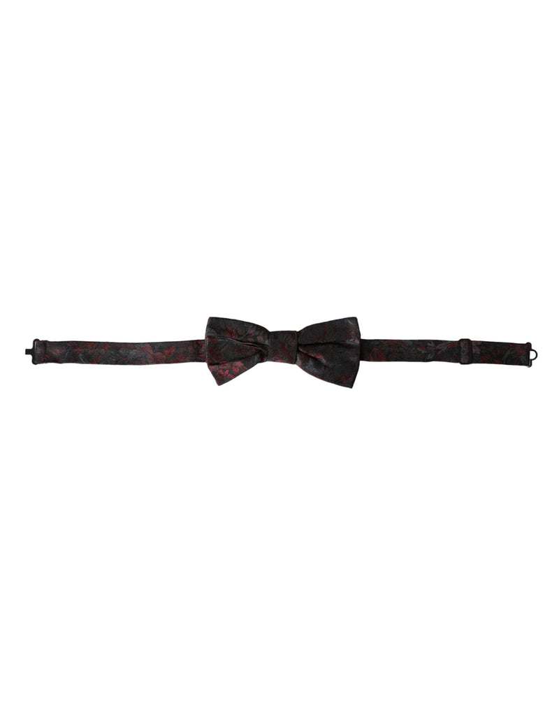 Red Black Floral Adjustable Neck Men Bow Tie Dolce & Gabbana