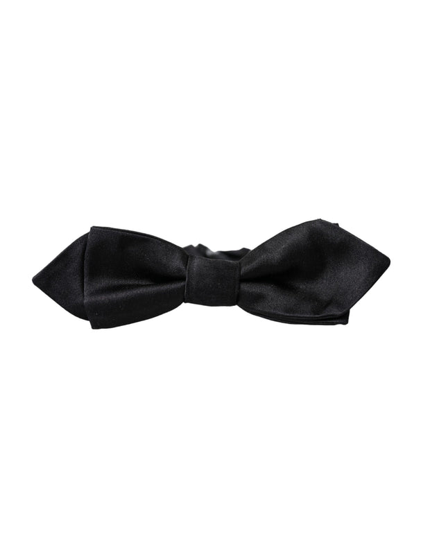 Black Silk Adjustable Neck Men Bow Tie Dolce & Gabbana