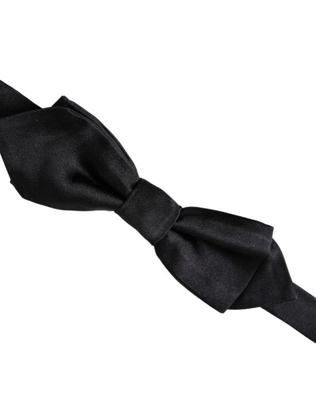 Black Silk Adjustable Neck Men Bow Tie Dolce & Gabbana