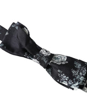 Black Floral Fantasy Adjustable Neck Men Bow Tie Dolce & Gabbana