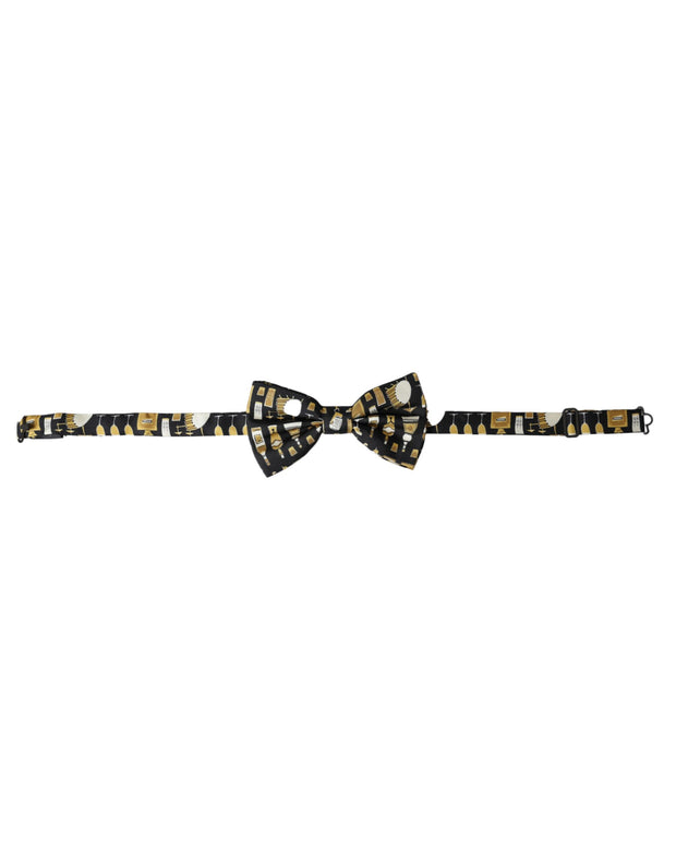 Black Silk Cocktail Adjustable Neck Men Bow Tie Dolce & Gabbana