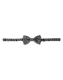 Black White Printed Adjustable Neck Men Bow Tie Dolce & Gabbana