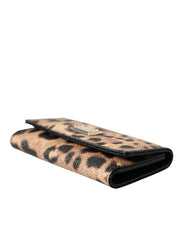 Brown Leopard PVC Pouch Key Holder Case Keyring Dolce & Gabbana