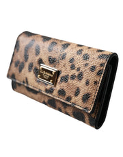 Brown Leopard PVC Pouch Key Holder Case Keyring Dolce & Gabbana