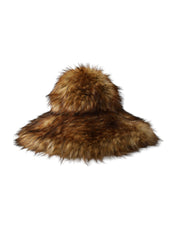 Brown Modacrylic Faux Fur Bucket Hat Dolce & Gabbana