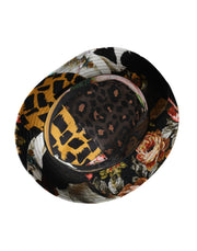 Multicolor Patchwork Women Fedora Wide Brim Hat Dolce & Gabbana