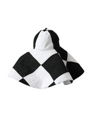 Black White Checkered Wide Brim Floppy Hat Dolce & Gabbana