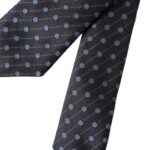 Black Blue Polka Dot Silk Adjustable Men Tie Dolce & Gabbana