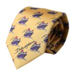 Yellow Ship Print 100% Silk Adjustable Men Tie Dolce & Gabbana