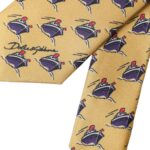 Yellow Ship Print 100% Silk Adjustable Men Tie Dolce & Gabbana