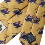 Yellow Ship Print 100% Silk Adjustable Men Tie Dolce & Gabbana