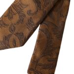 Brown Floral 100% Silk Adjustable Men Tie Dolce & Gabbana