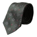 Dark Gray 100% Silk Fantasy Adjustable Men Tie Dolce & Gabbana