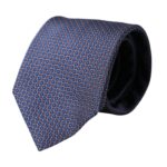 Navy Blue Silk Patterned Adjustable Men Tie Dolce & Gabbana