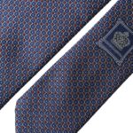 Navy Blue Silk Patterned Adjustable Men Tie Dolce & Gabbana