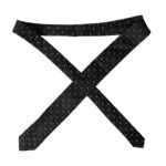 Black Silk Branded Logo Adjustable Men Tie Dolce & Gabbana