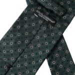 Green Silk Branded Logo Adjustable Men Tie Dolce & Gabbana