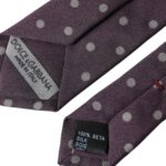 Purple 100% Silk Polka Dot Adjustable Men Tie Dolce & Gabbana