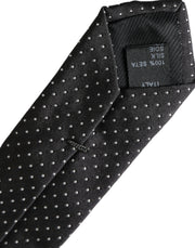 Black Polka Dot Silk Adjustable Men Tie Dolce & Gabbana