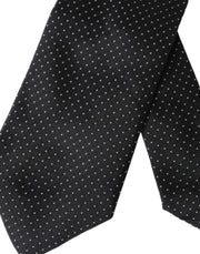 Black Polka Dot Silk Adjustable Men Tie Dolce & Gabbana