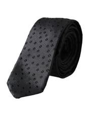 Black Polka Dot Silk Adjustable Men Tie Dolce & Gabbana