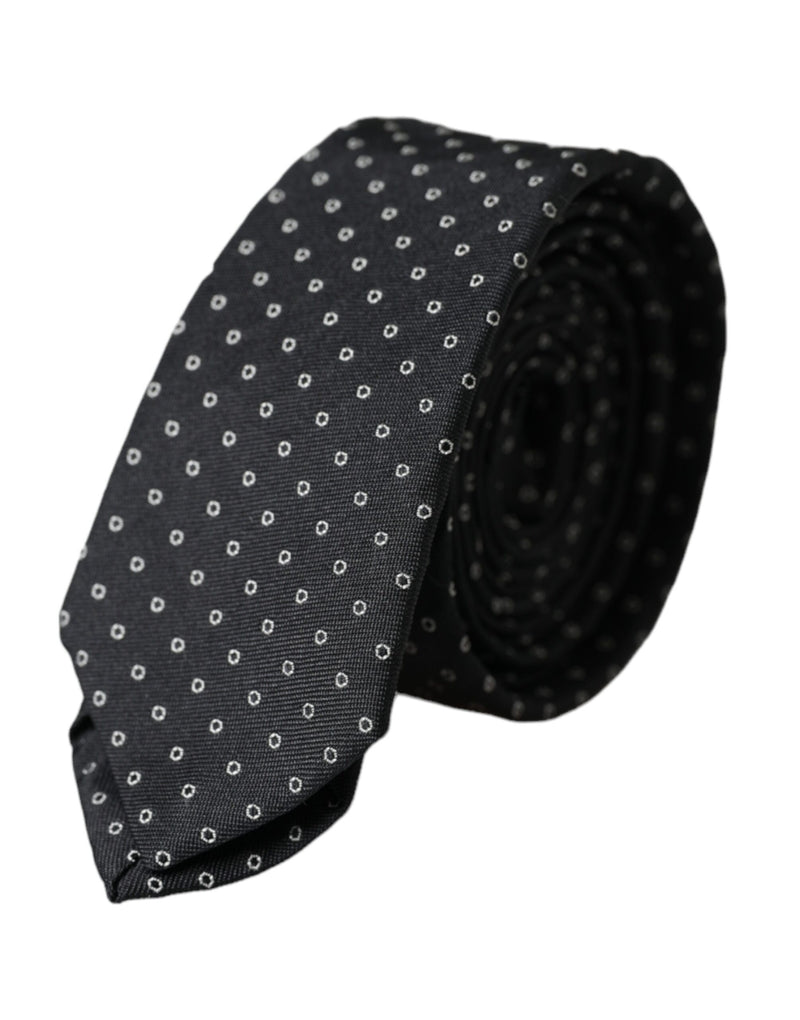 Black Circle Fantasy Adjustable Necktie Men Tie Dolce & Gabbana