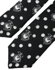 Black Heart Polka Dot Adjustable Tie Dolce & Gabbana