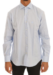 Light Blue Cotton Dress Shirt Cavalli