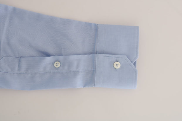 Light Blue Cotton Dress Shirt Cavalli