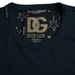 Dark Blue Cotton Round Neck Short Sleeves T-shirt Dolce & Gabbana