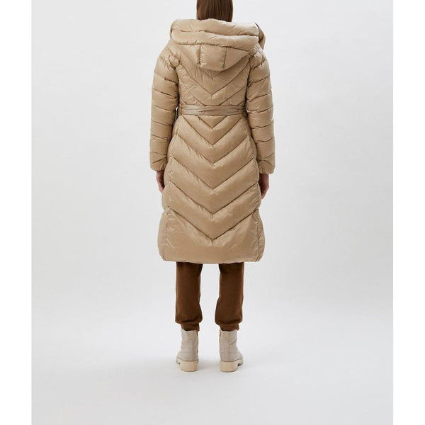 Beige Polyamide Jackets & Coat Add