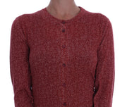 Red Wool Cardigan Sweater Dolce & Gabbana