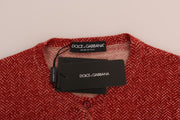 Red Wool Cardigan Sweater Dolce & Gabbana