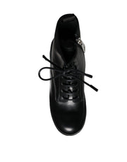 Black Lace Up Trekking Ankle Boots Men Shoes Dolce & Gabbana