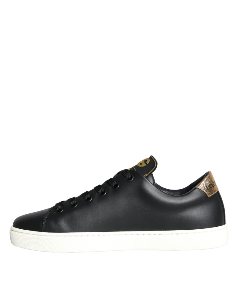 Black Portofino Sacred Heart Sneakers Shoes Dolce & Gabbana