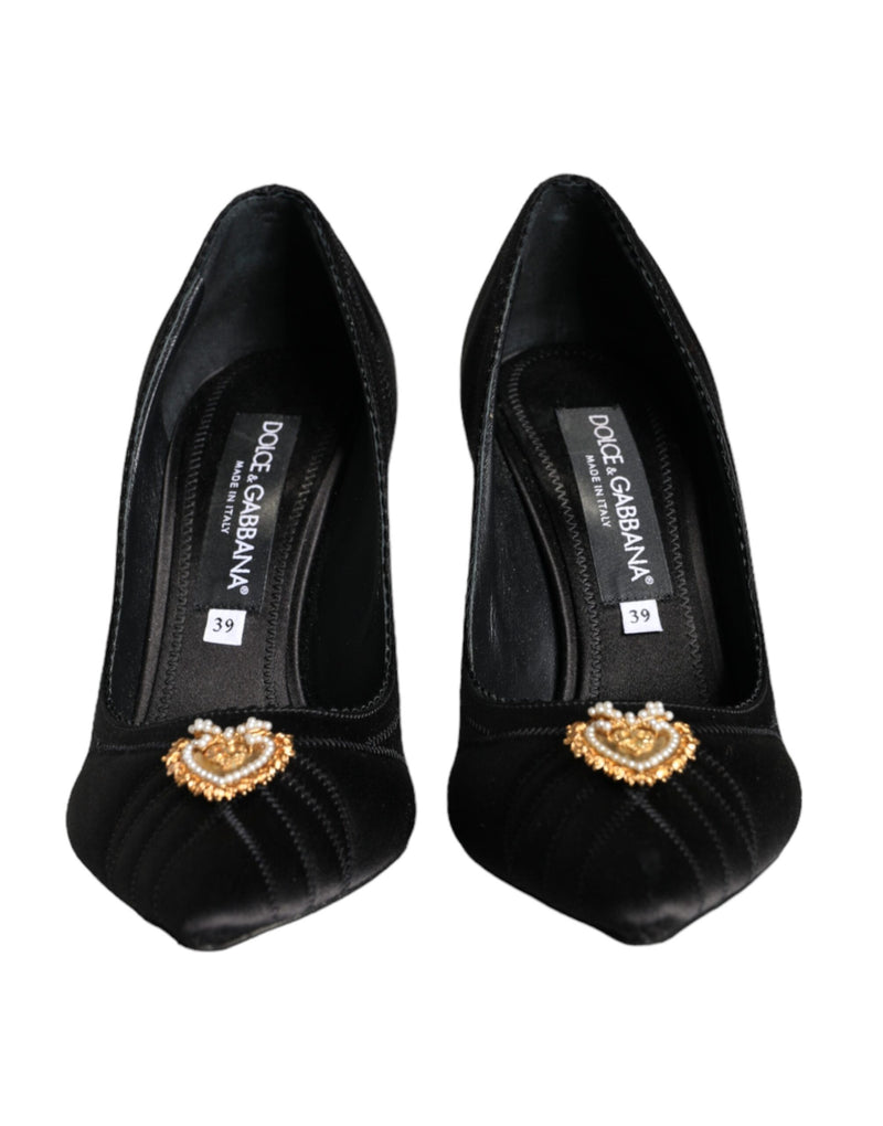 Black Heart DEVOTION Heels Pumps Shoes Dolce & Gabbana