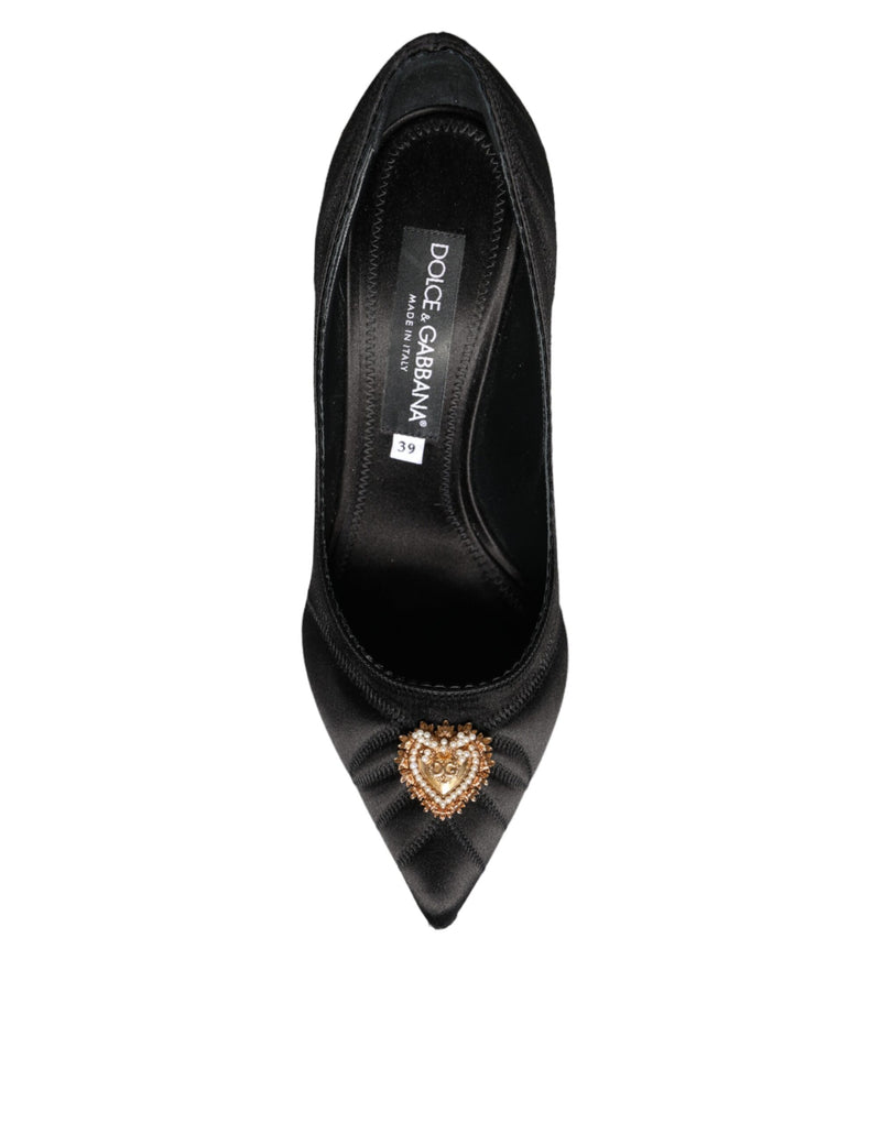 Black Heart DEVOTION Heels Pumps Shoes Dolce & Gabbana