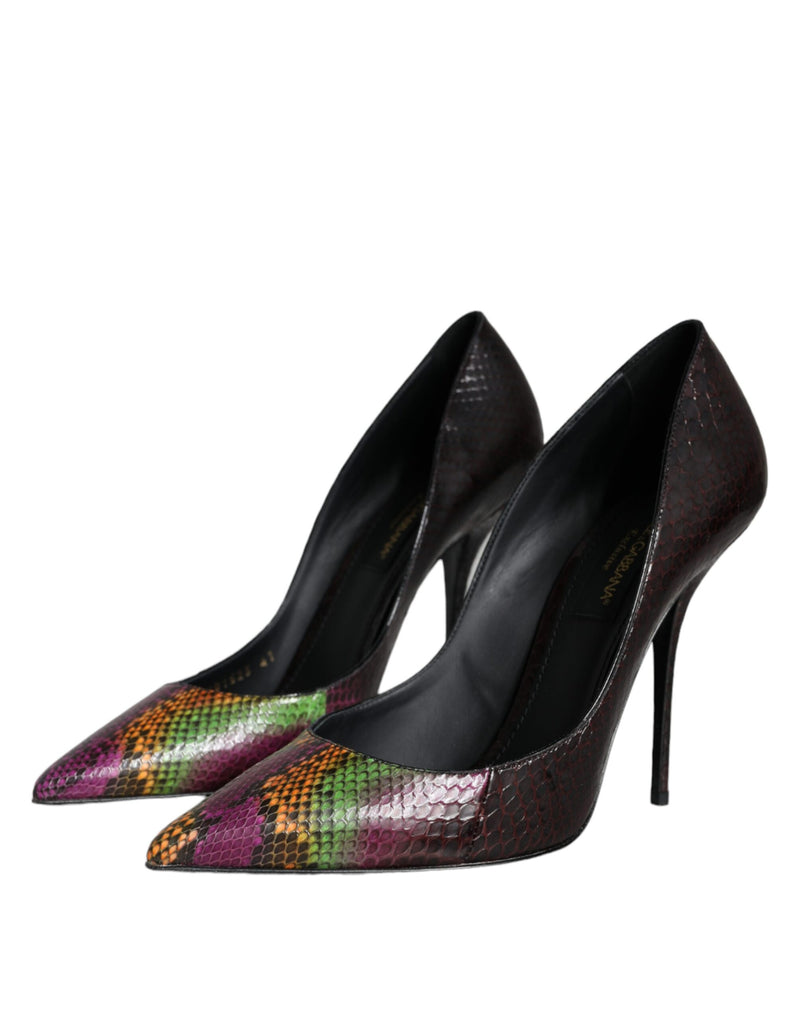 Multicolor Exotic Leather Heels Pumps Shoes Dolce & Gabbana