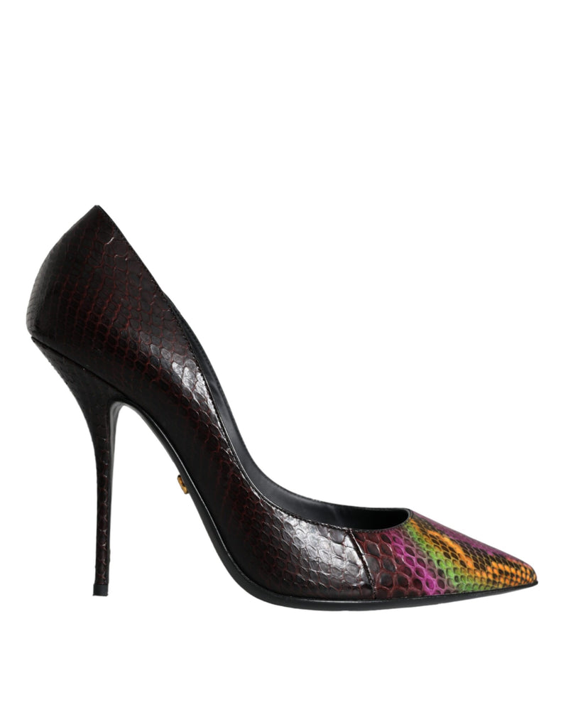 Multicolor Exotic Leather Heels Pumps Shoes Dolce & Gabbana