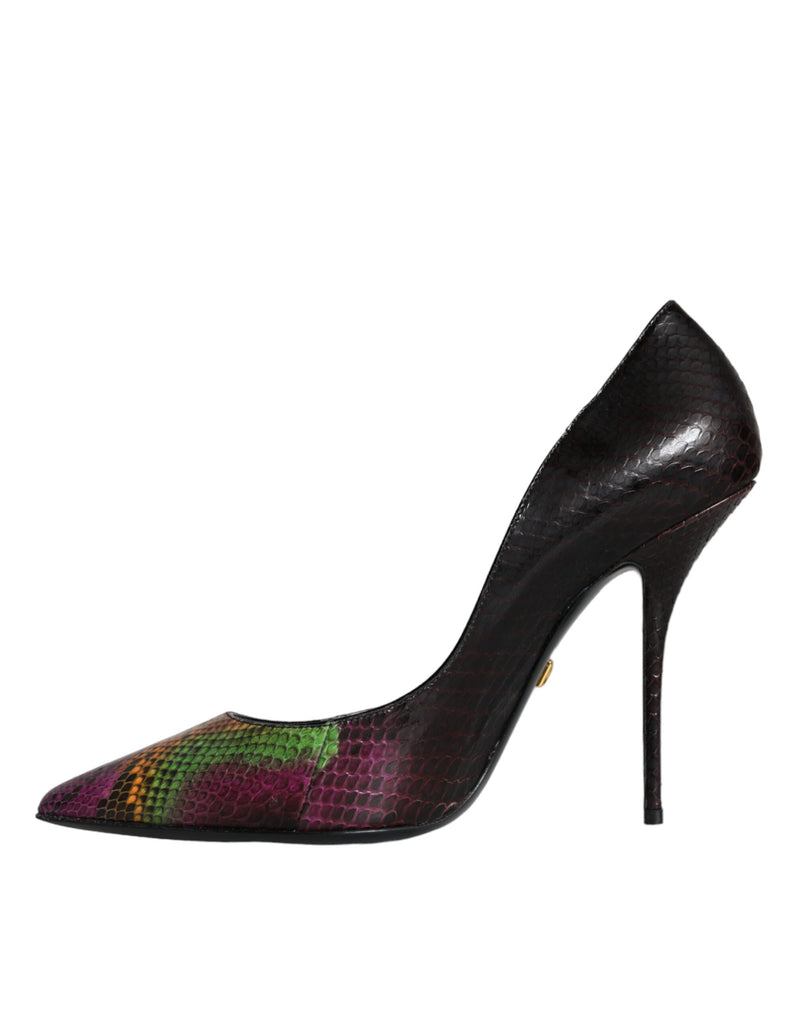 Multicolor Exotic Leather Heels Pumps Shoes Dolce & Gabbana