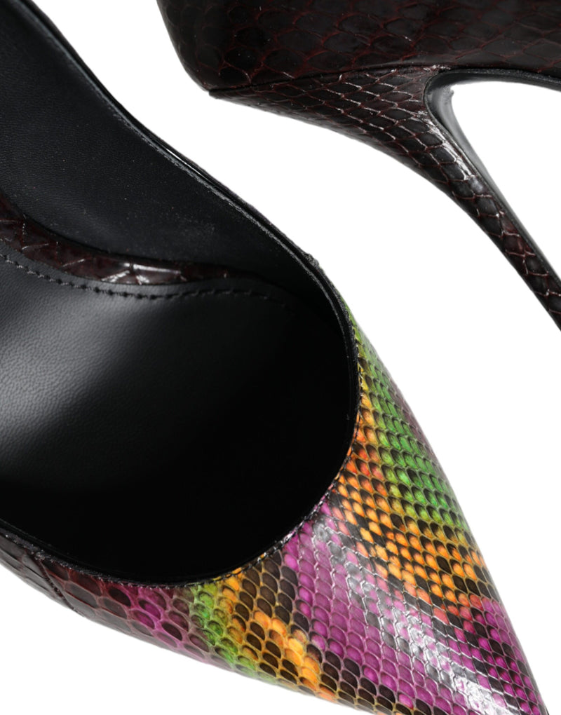 Multicolor Exotic Leather Heels Pumps Shoes Dolce & Gabbana