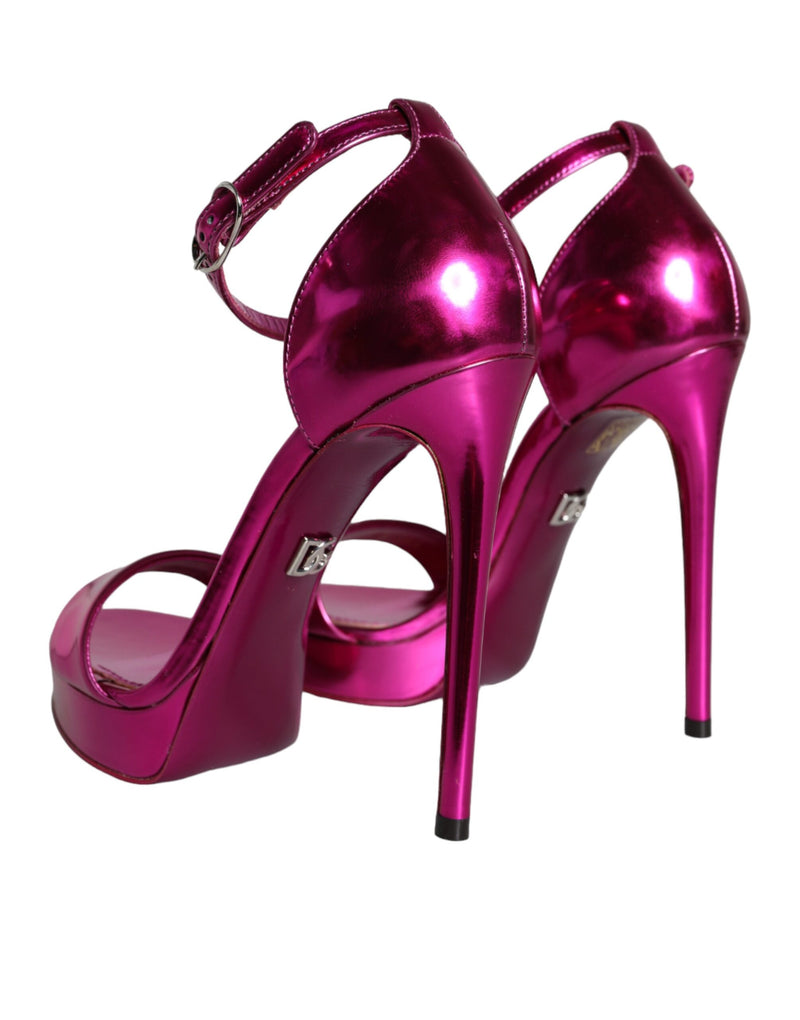 Fuchsia KEIRA Heels Ankle Strap Sandals Shoes Dolce & Gabbana