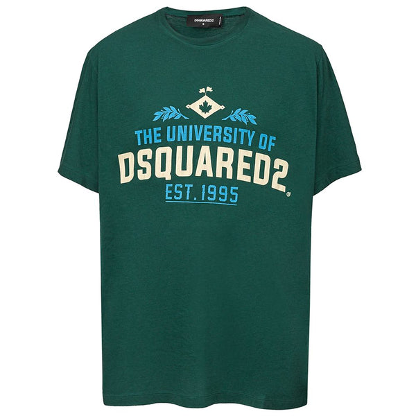 Green Cotton T-Shirt Dsquared²