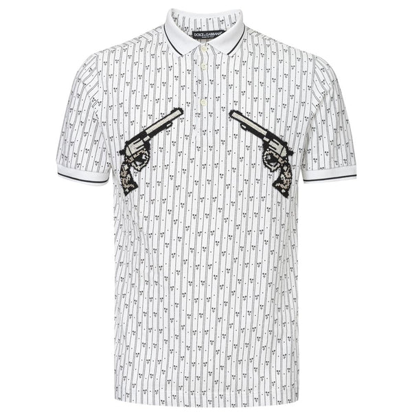 White Cotton Polo Shirt Dolce & Gabbana