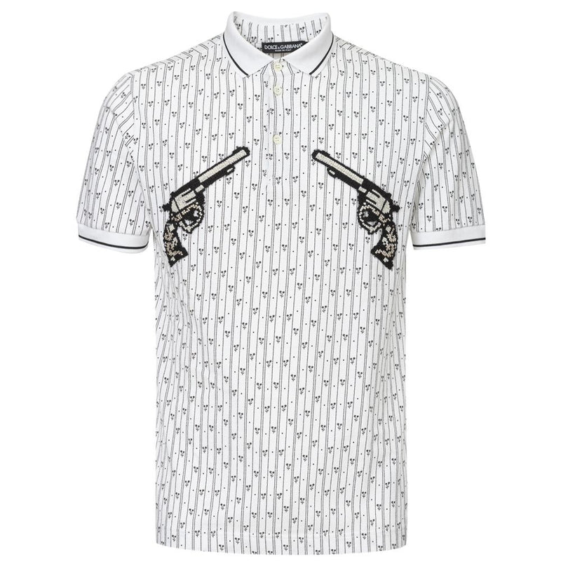 White Cotton Polo Shirt Dolce & Gabbana