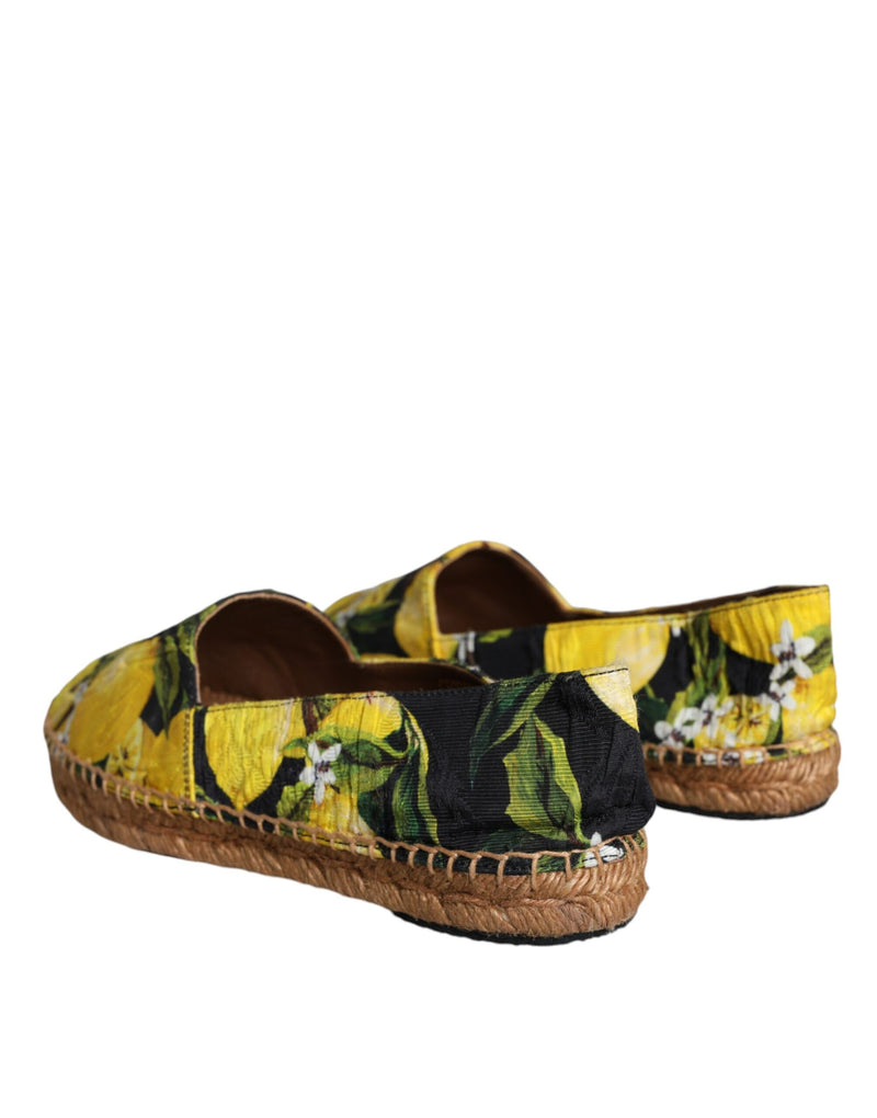 Multicolor Lemon Slip On Espadrilles Shoes Dolce & Gabbana